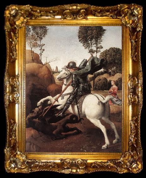 framed  RAFFAELLO Sanzio St George and the Dragon st, ta009-2